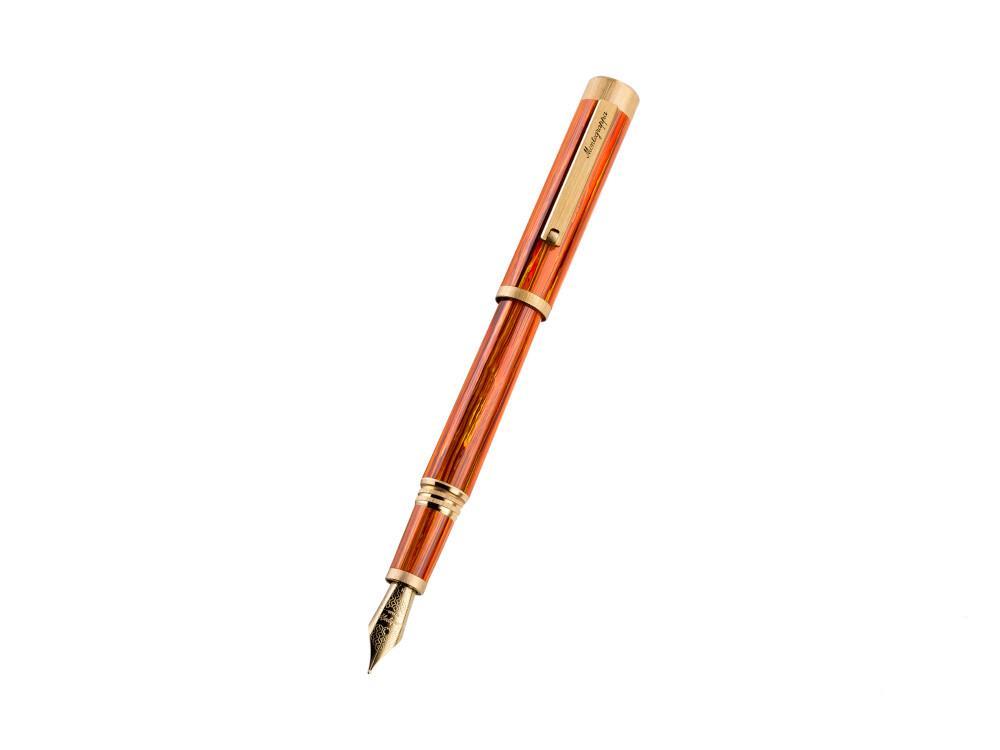 Montegrappa Zero Zodiac Leo Fountain Pen, Steel, ISZEZ-IY-O2