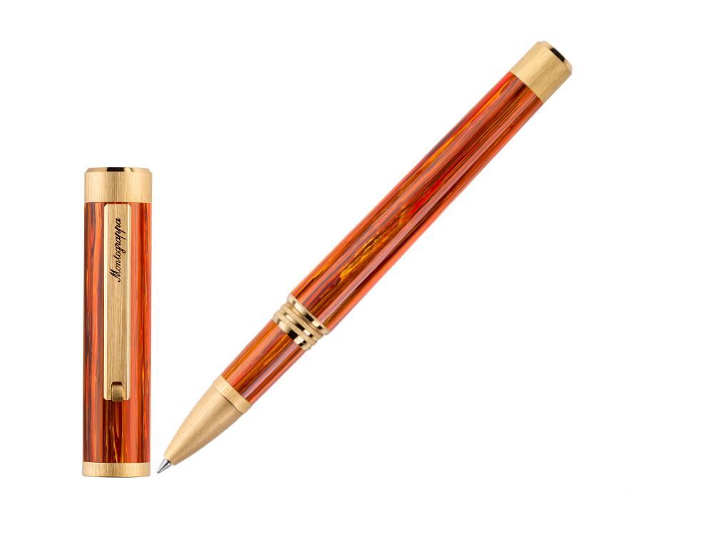 Montegrappa Zero Zodiac Leo Rollerball pen, PVD Gold, Orange, ISZEZRIY-O2