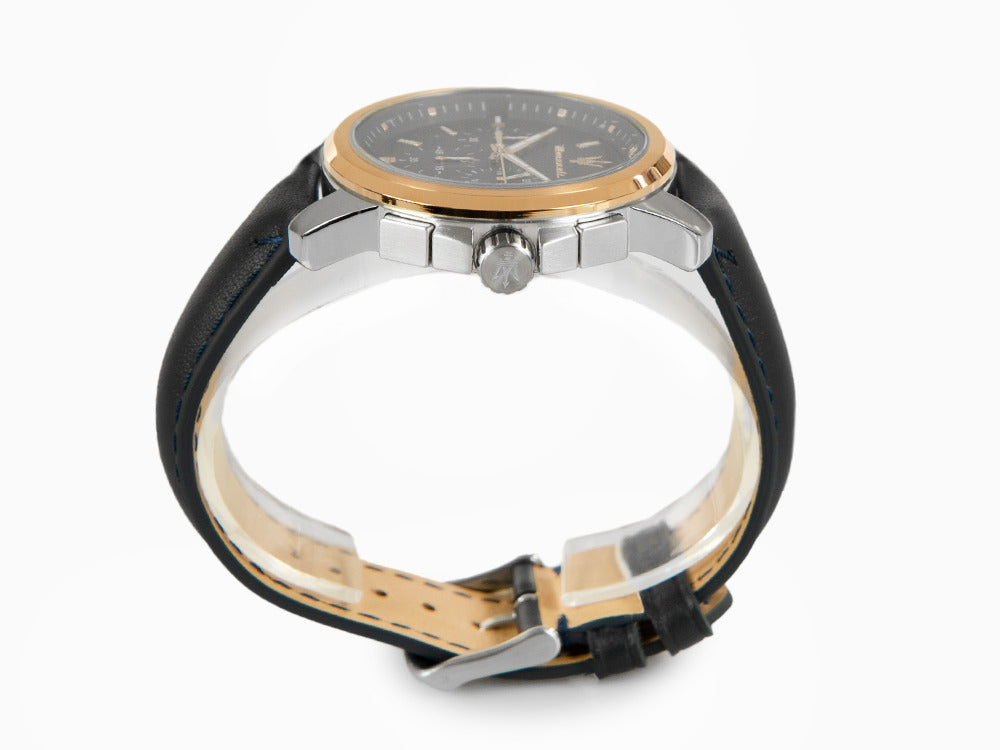 Maserati Successo Quartz Watch, PVD Rose Gold, Blue, 44 mm, R8871621015