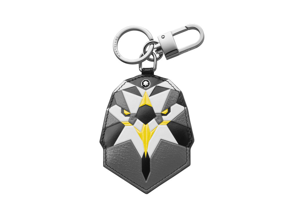 Montblanc Meisterstück Soft Grain Golden Eagle Key Ring, Leather, Grey, 118745