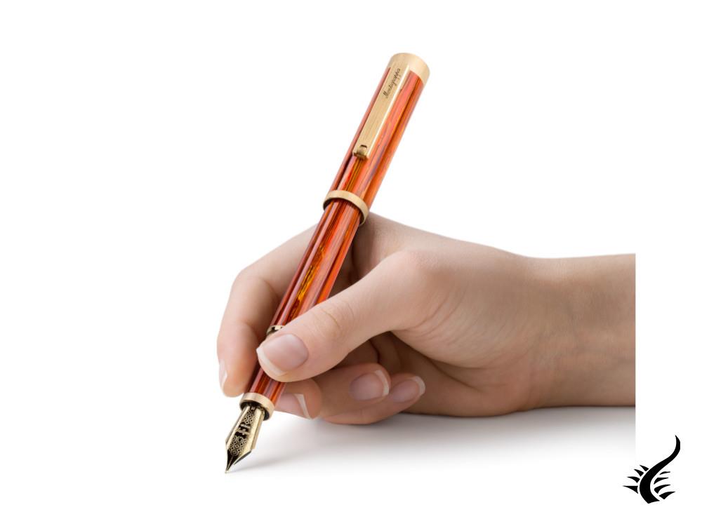 Montegrappa Zero Zodiac Leo Fountain Pen, Steel, ISZEZ-IY-O2