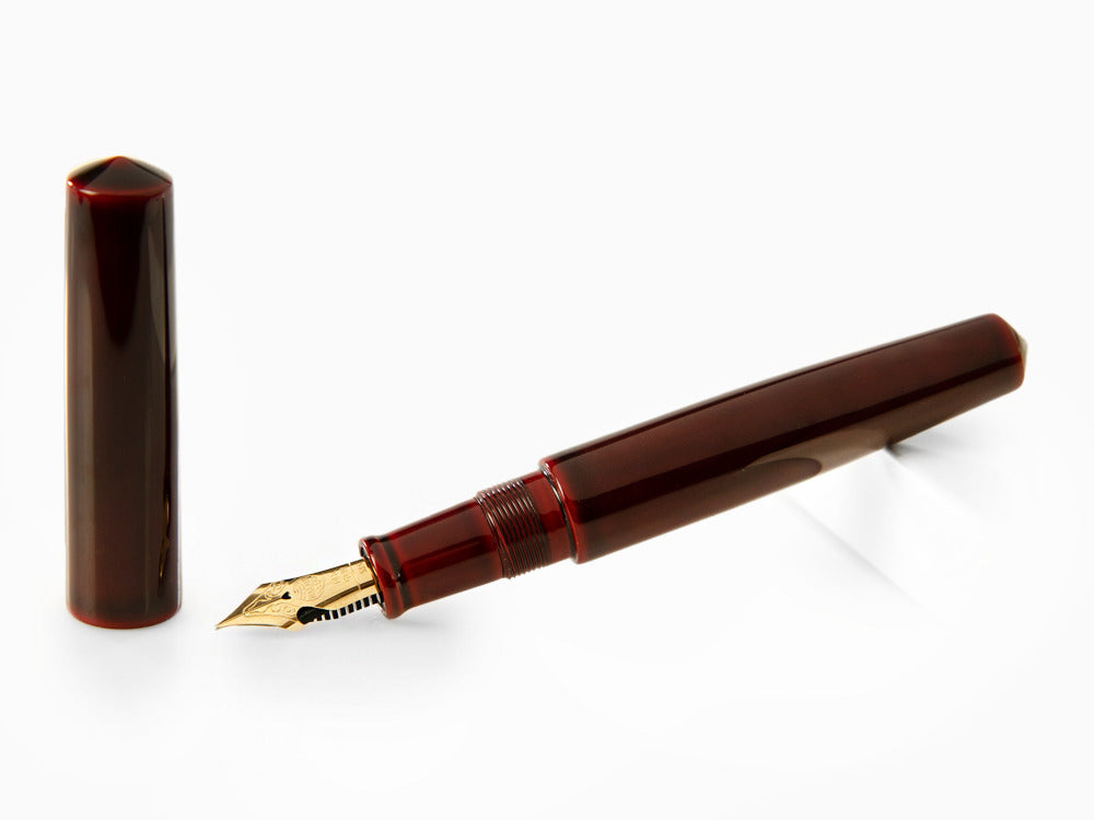 Nakaya Cigar Piccolo Aka-Tamenuri Fountain Pen, Elastic Nib