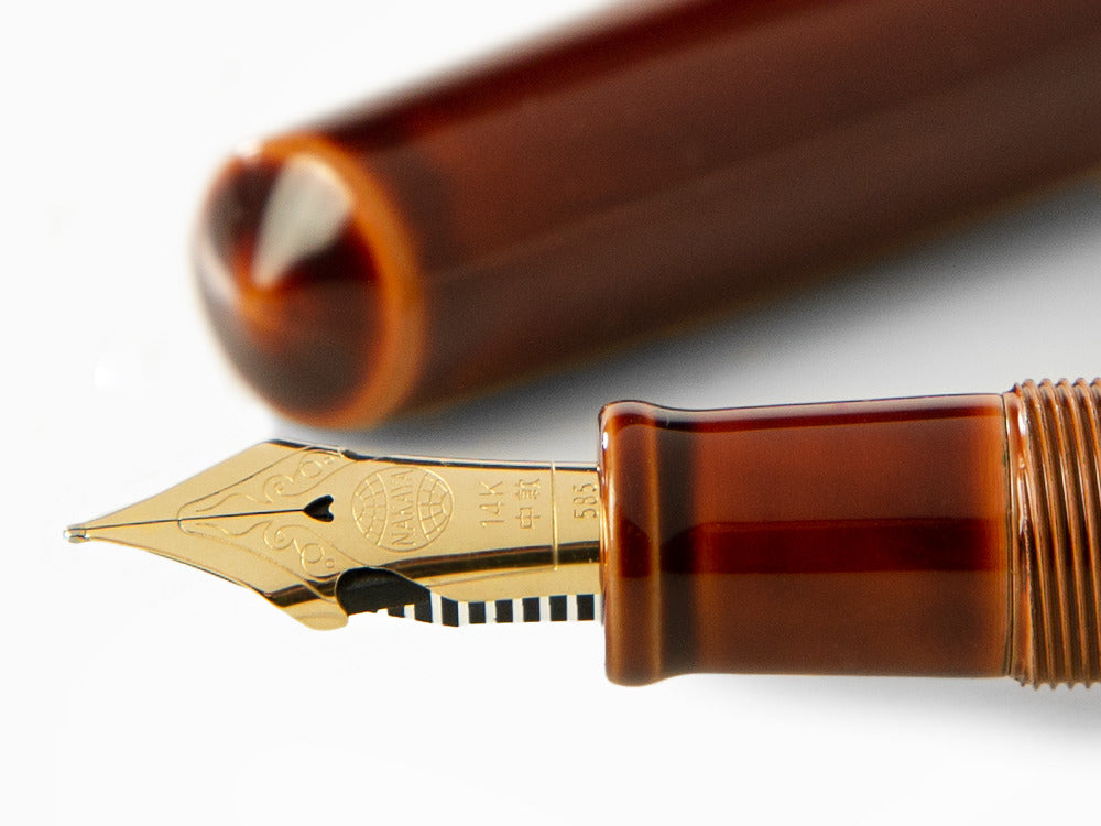 Nakaya Cigar Fountain Pen Piccolo, Toki-Tamenuri, Ebonite, Elastic Nib