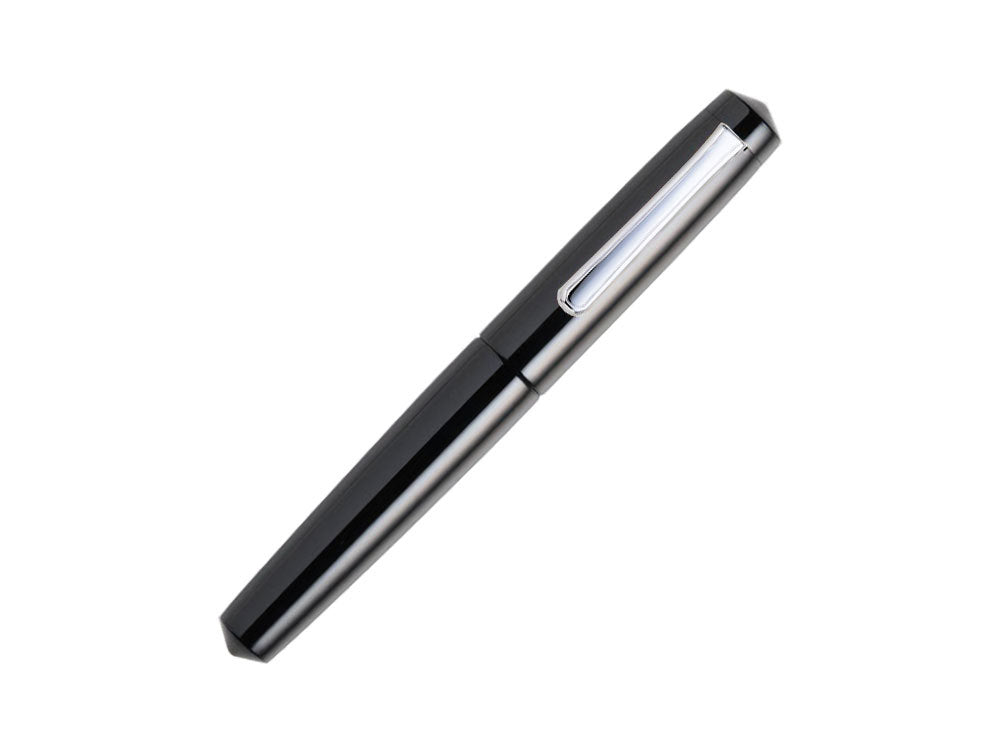 Nakaya Writer Kuro-Roiro Fountain Pen Black, Piccolo, Rhodium plated