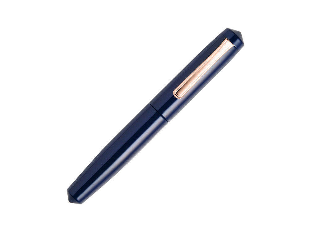 Nakaya Writer Fountain Pen Kikyo, Piccolo, Ebonite, Rose Gold