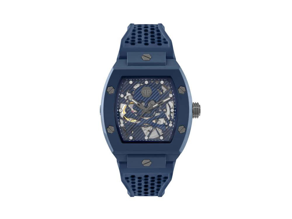Philipp Plein The Skeleton Ecoceramic Automatic Watch, Blue, 44 mm, PWVBA0323