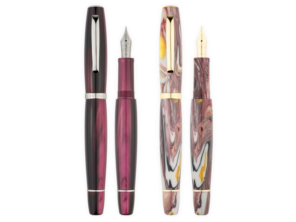 Scribo La Dotta Drapperie Fountain Pen, 18K, Limited Ed, DOTFP13RT1803
