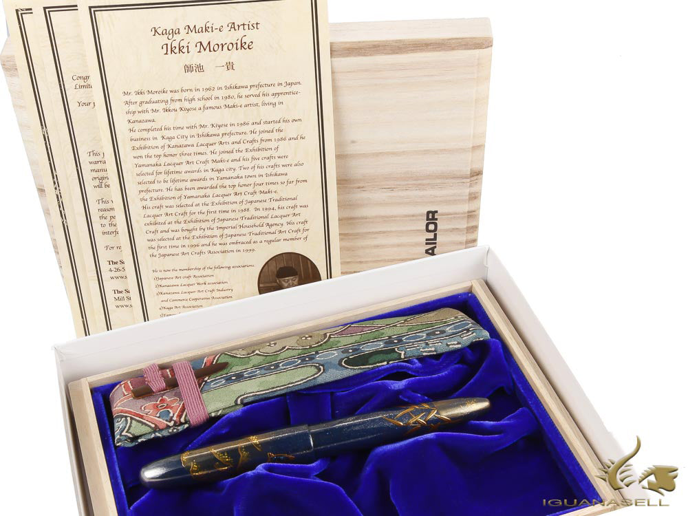 Sailor Taki to Shizen Kingfisher & Waterfall Maki-e Fountain Pen, L.E
