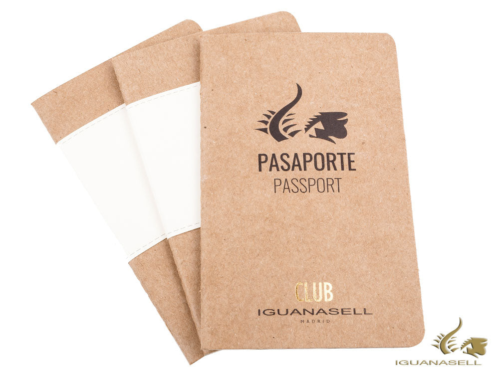Set of 3 Iguana Sell Passports, Pocket (9 x 14 cm), Plain, Brown, 64 pages