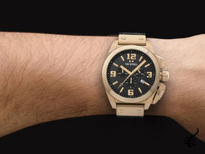 TW Steel Canteen Quartz Watch, Black, 46 mm, Leather strap, 10 atm, TW1014