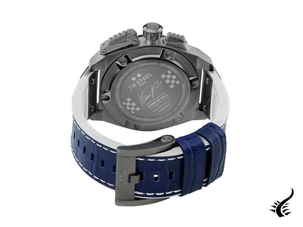 TW Steel Fast Lane Quartz Watch, White, 46 mm, Leather, Ltd. Edition, TW1018