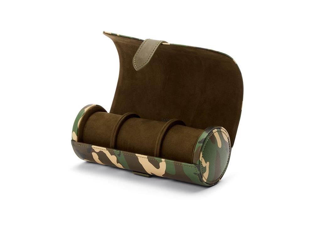 WOLF Elements Earth Watch roll, 3 Watches, Green, Vegan Leather, 665230