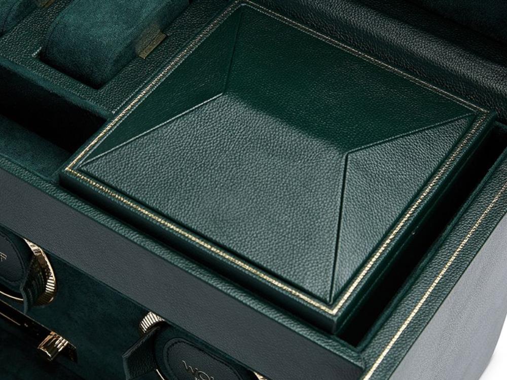 WOLF British Racing Watch winder 2 Watches, Green, 792241