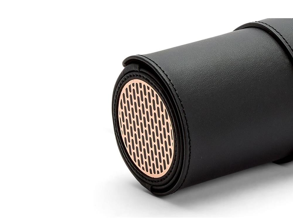 WOLF Axis Watch roll, 3 Watches, Black, Leather, 488416