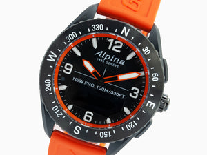 Alpina Alpiner X Smartwatch, 45 mm, Black, GMT, Alarm, Date, AL-283LBO5AQ6