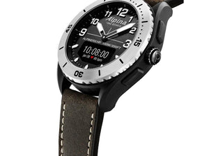 Alpina AlpinerX Alive Quartz Watch, Black, GMT, Alarm, Brown, AL-284LBBW5SAQ6