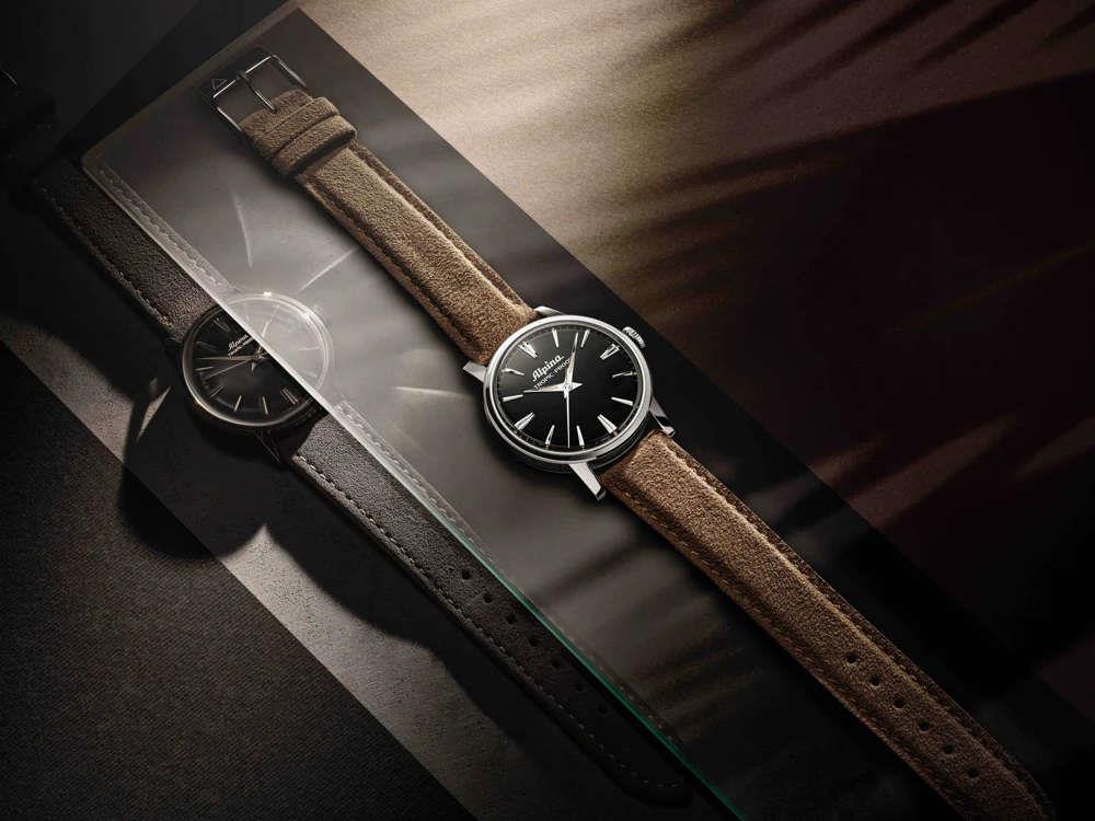 Alpina Heritage Tropic-Proof Handwinding Watch, 34 mm, Black, AL-480B2H6