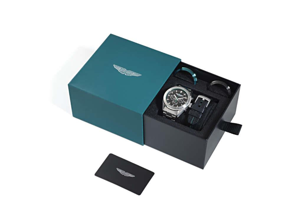Aston Martin Icon BST Quartz Watch, Black, 45 mm, Chronograph, MTIB1F501