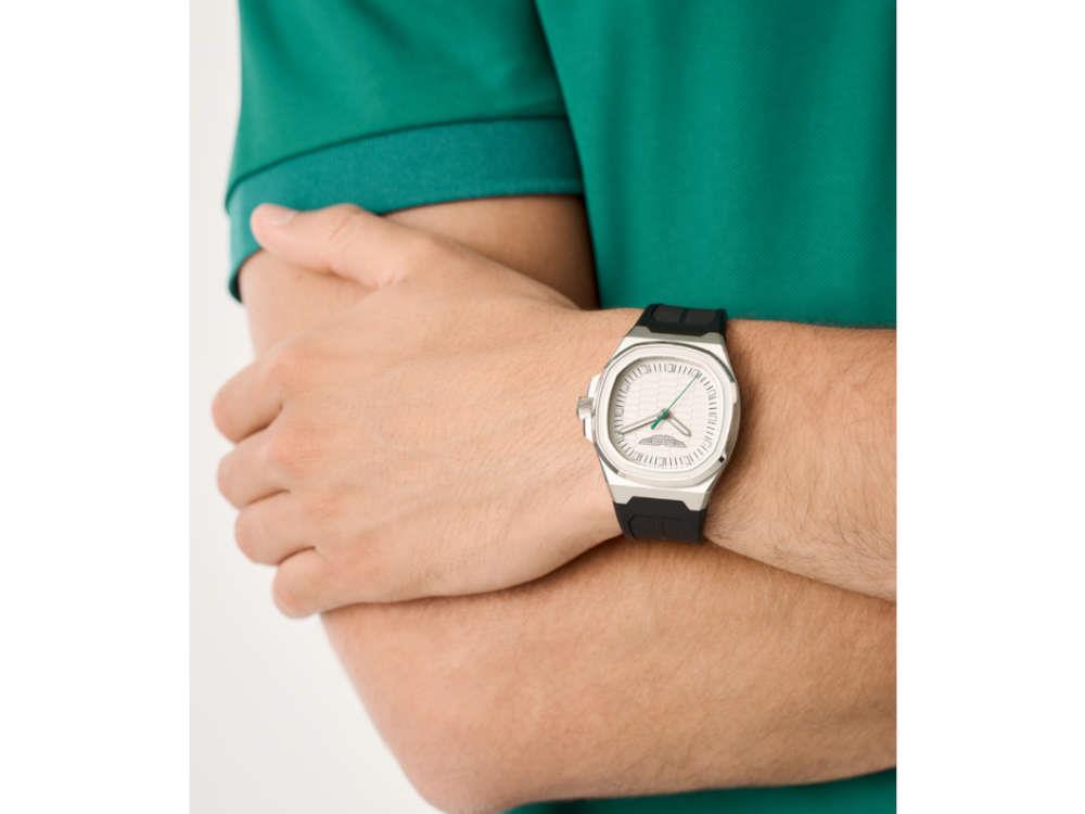 Aston Martin Icon GPQ Quartz Watch, Recycled Steel, Silver, 40 mm, MTIG1F502