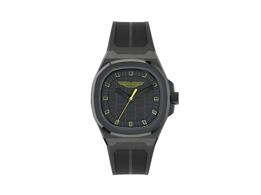 Aston Martin Icon GPQ Quartz Watch, Recycled Steel, Black, 40 mm, MTIG1F503