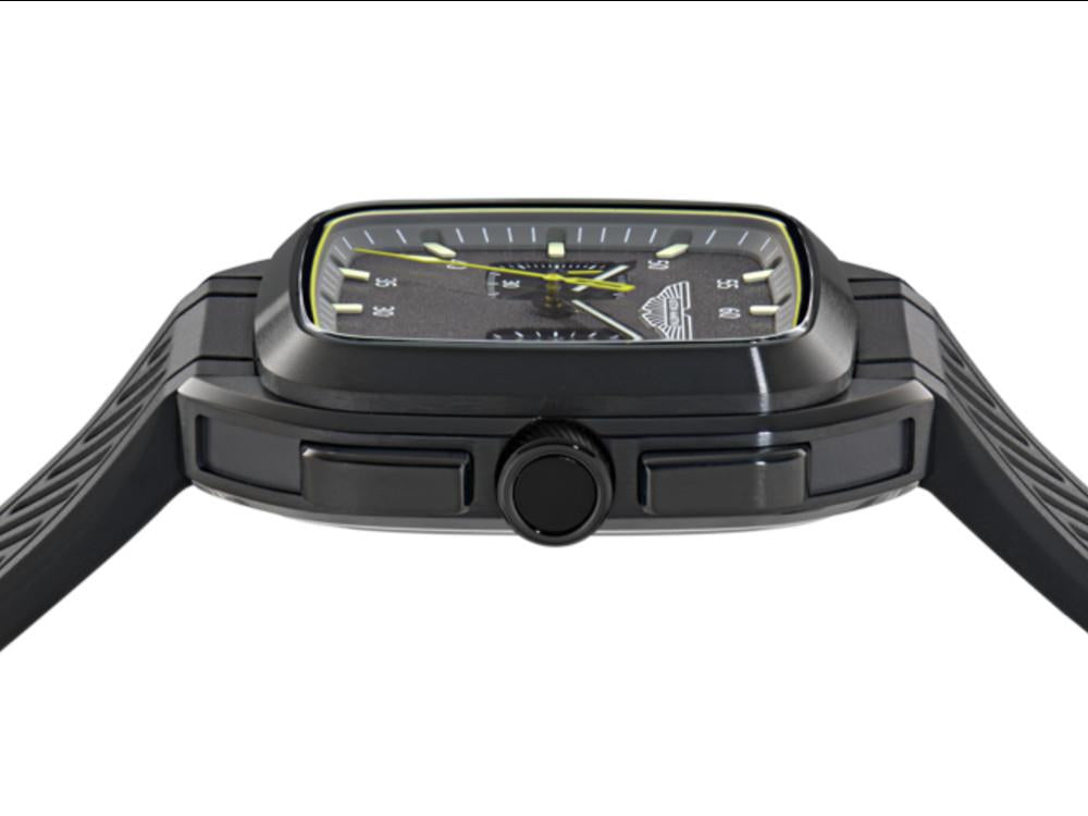 Aston Martin Icon ULT Quartz Watch, Recycled Steel, Black, 40 mm,  MTIU1S605