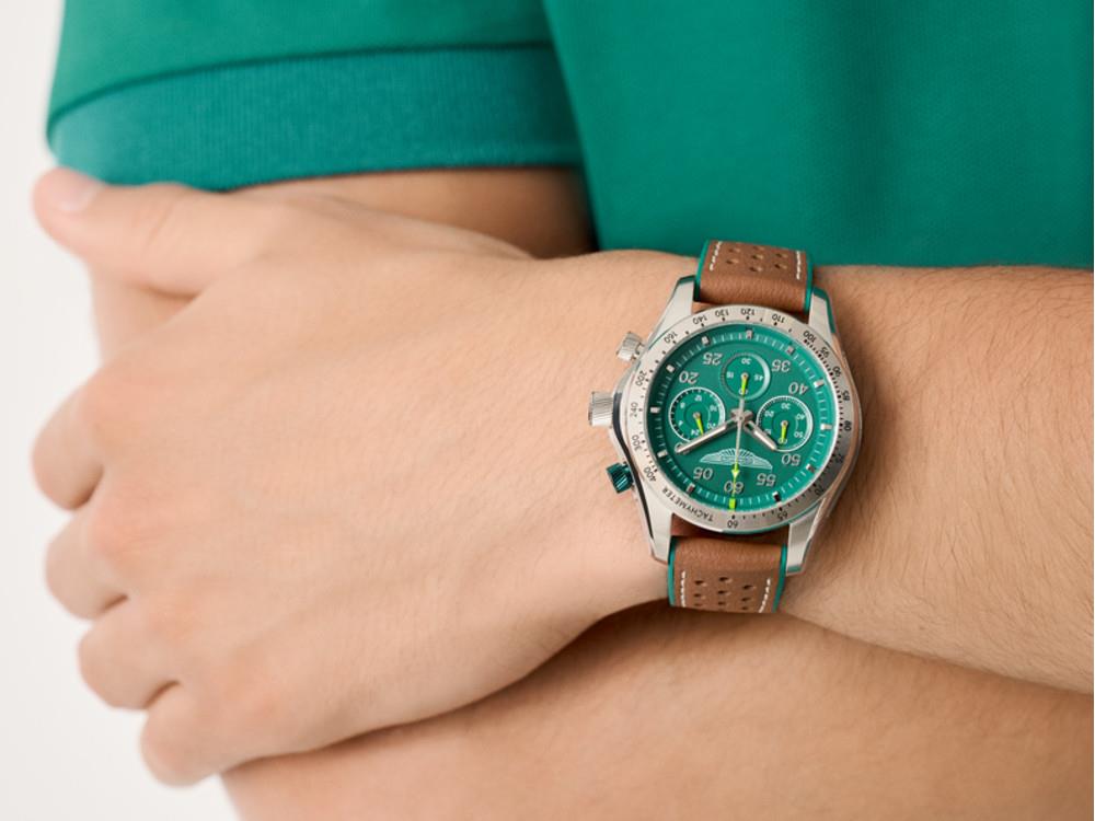 Aston Martin SGT Thrill Quartz Watch, Green, 42 mm, Chronograph, MTRS1F501