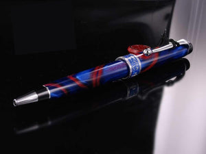 Aurora America Ballpoint pen, Limited Edition, Marbled resin, Chrome trims