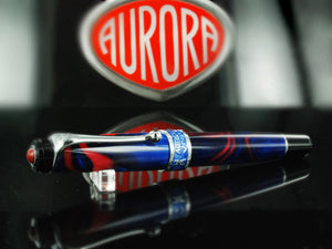 Aurora America Rollerball Pen, Limited Edition, Marbled resin, Chrome trims