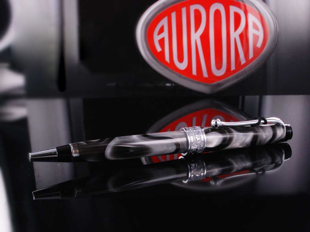 Aurora Europa Ballpoint Pen, Limited Edition, Marbled resin, Chrome trims