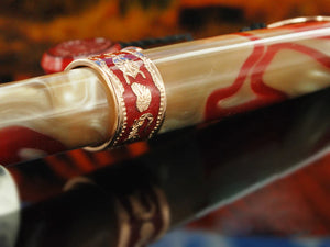 Aurora Oceania Ballpoint Pen, Limited Edition, Marbled resin, Rose Gold trims
