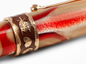 Aurora Oceania Rollerball pen, Limited Edition, Marbled resin, Rose Gold trims
