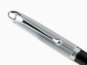 Aurora 88 Fountain Pen, Black Resin, Chrome Trim, 817