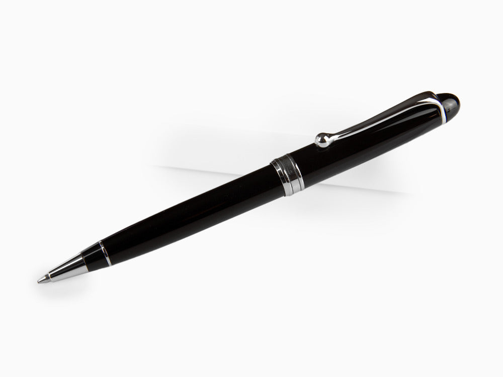 Aurora 88 Ballpoint pen, Resin, Black, Chrome Trim, 830C