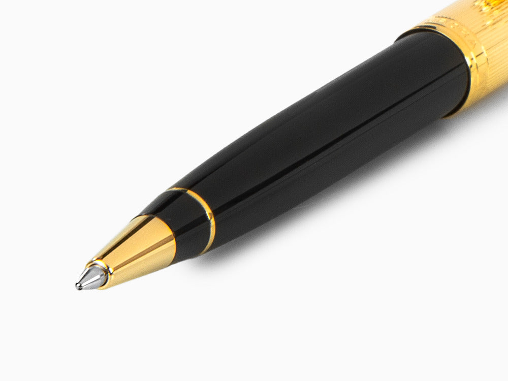 Aurora 88 Ballpoint pen, Black resine, Gold plated trim, 831