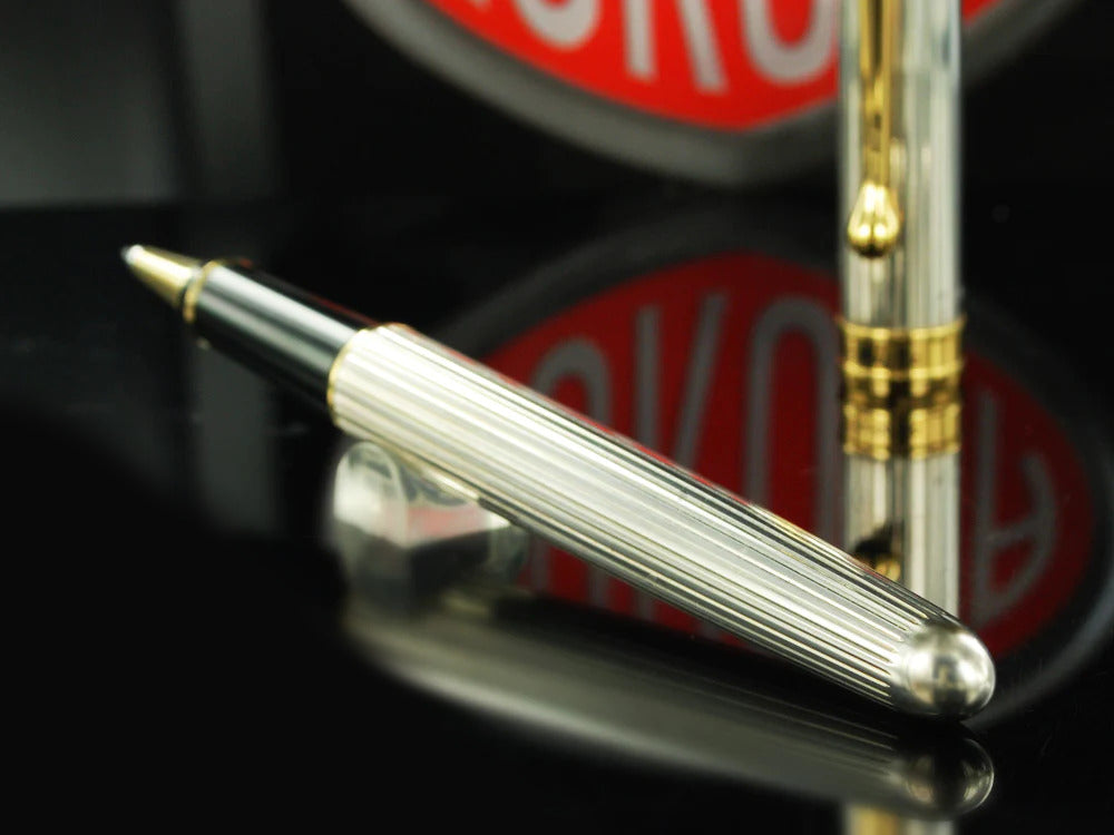 Aurora, 88, Aurora 88 Rollerball pen, Gold trim, Silver .925, 876