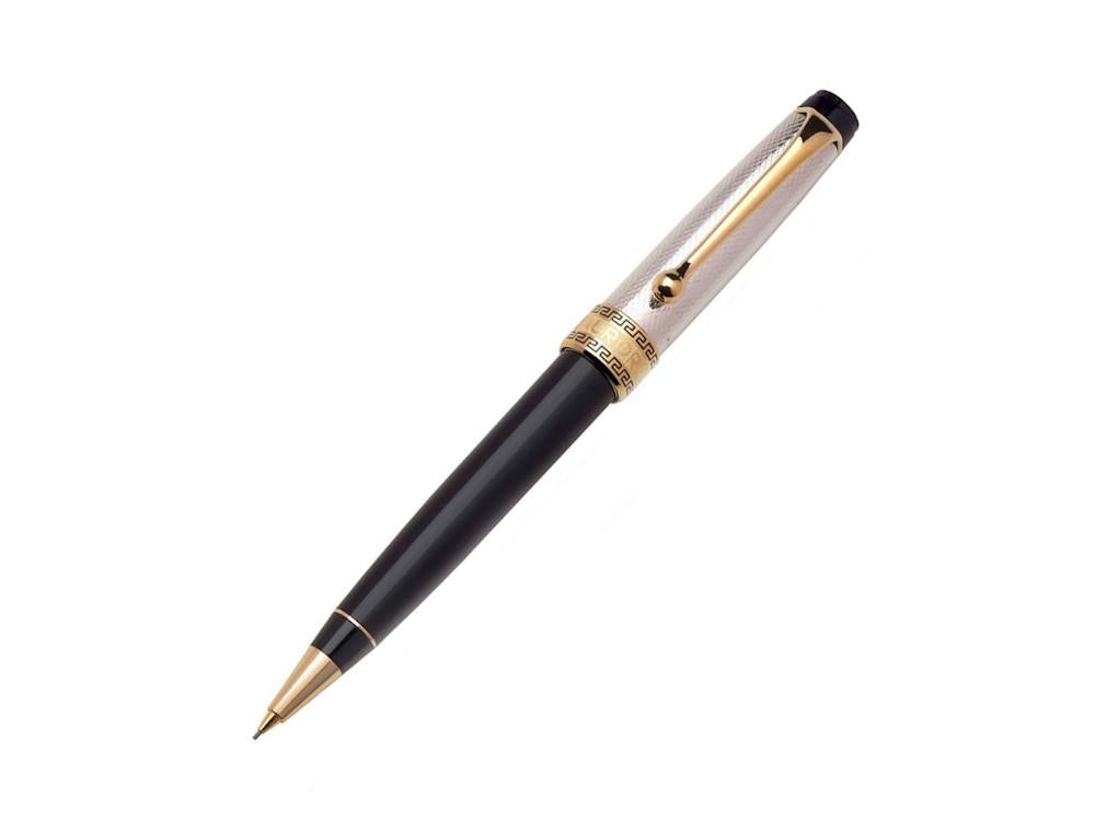 Aurora Optima Mechanical pencil, .925 Silver and Resin, Black, Gold trim 959