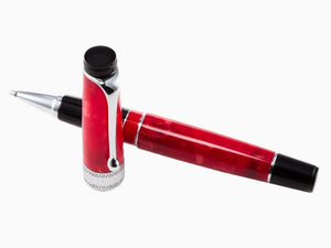 Aurora Optima Rossa Rollerball Pen, Auroloide, Chrome Trim, 975-CRA