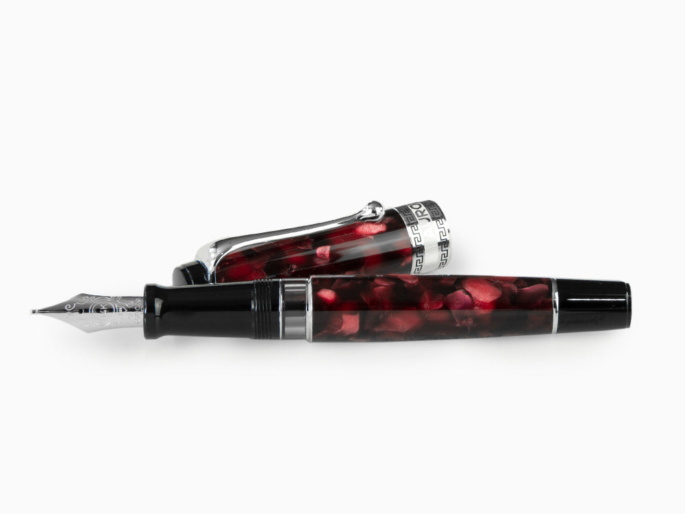 Aurora Optima Fountain Pen, Auroloide, Burgundy, 996-CX