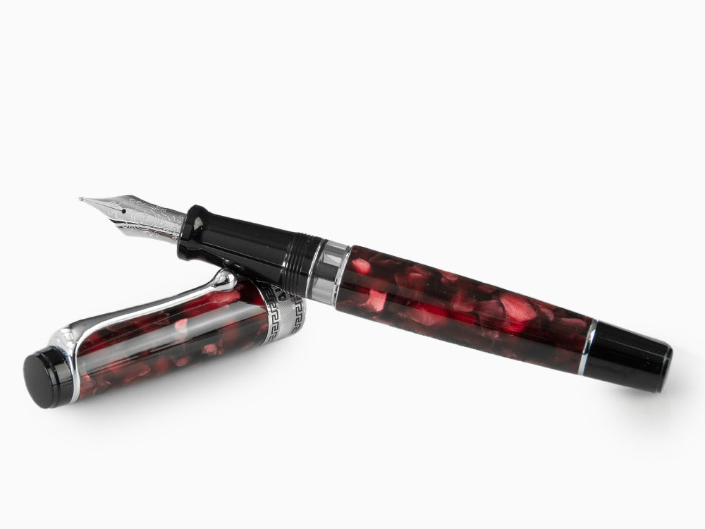 Aurora Optima Fountain Pen, Auroloide, Burgundy, 996-CX
