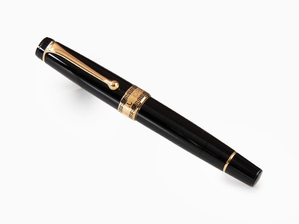 Aurora Optima Fountain Pen, Resin, Black, Gold plated, 997N