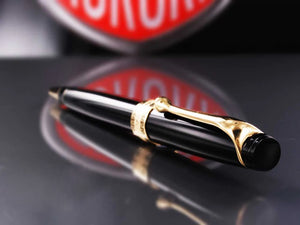 Aurora Ballpoint pen Optima -Black Auroloide -Gold Tr.