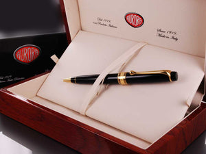 Aurora Ballpoint pen Optima -Black Auroloide -Gold Tr.