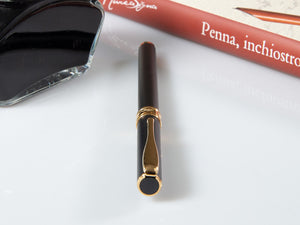 Aurora Magellano Fountain Pen, Resin, Gold plated, Black A12