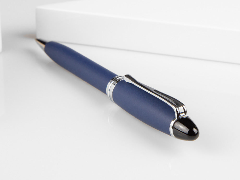Aurora Ipsilon Ballpoint Pen, Resin, Chrome Trim, Blue, B30-BP
