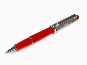Aurora Ipsilon Rollerball pen, Resin, Silver trim, Red, B74CR