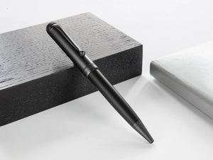 Aurora Talentum Full Metal Black Ballpoint pen, Resin, Black, Ruthenium, D30-CRN
