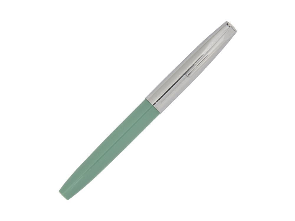Aurora Duo-Cart Fountain Pen, Green resin, Chrome, DC57-CVM