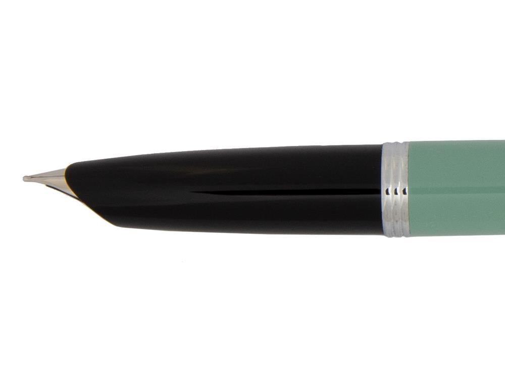 Aurora Duo-Cart Fountain Pen, Green resin, Chrome, DC57-CVM