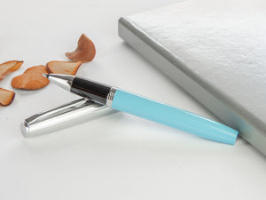 Aurora Duo-Cart Rollerball pen, Light Blue Resin, DC77-CA