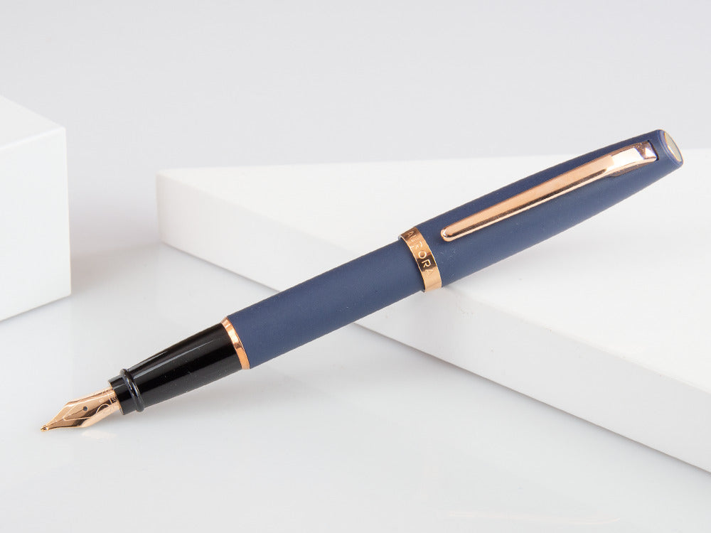 Aurora Style Fountain Pen, Resin, Rose gold trim, E20PB